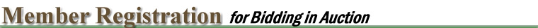 Member Registration for Bidding in Auction