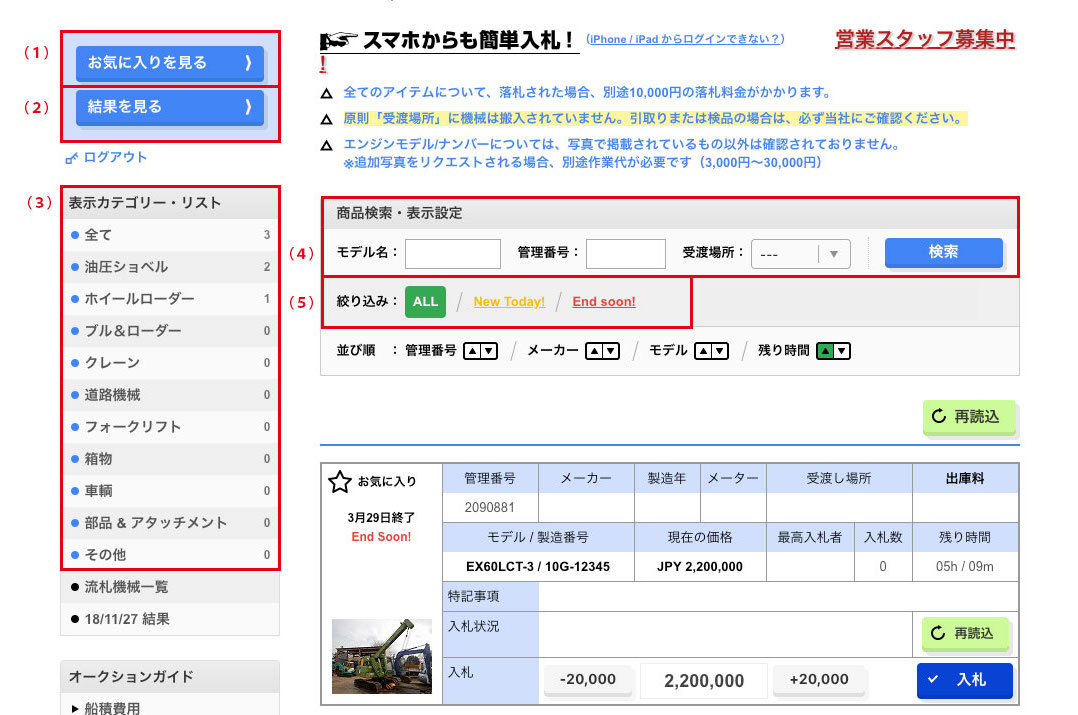お気に入りと絞り込み方法イメージ図